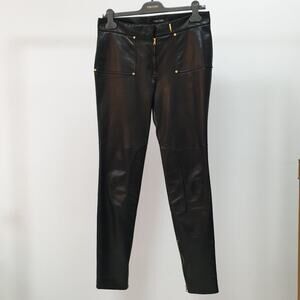 Tom Ford Black Leather Leggins Pants Sz.40